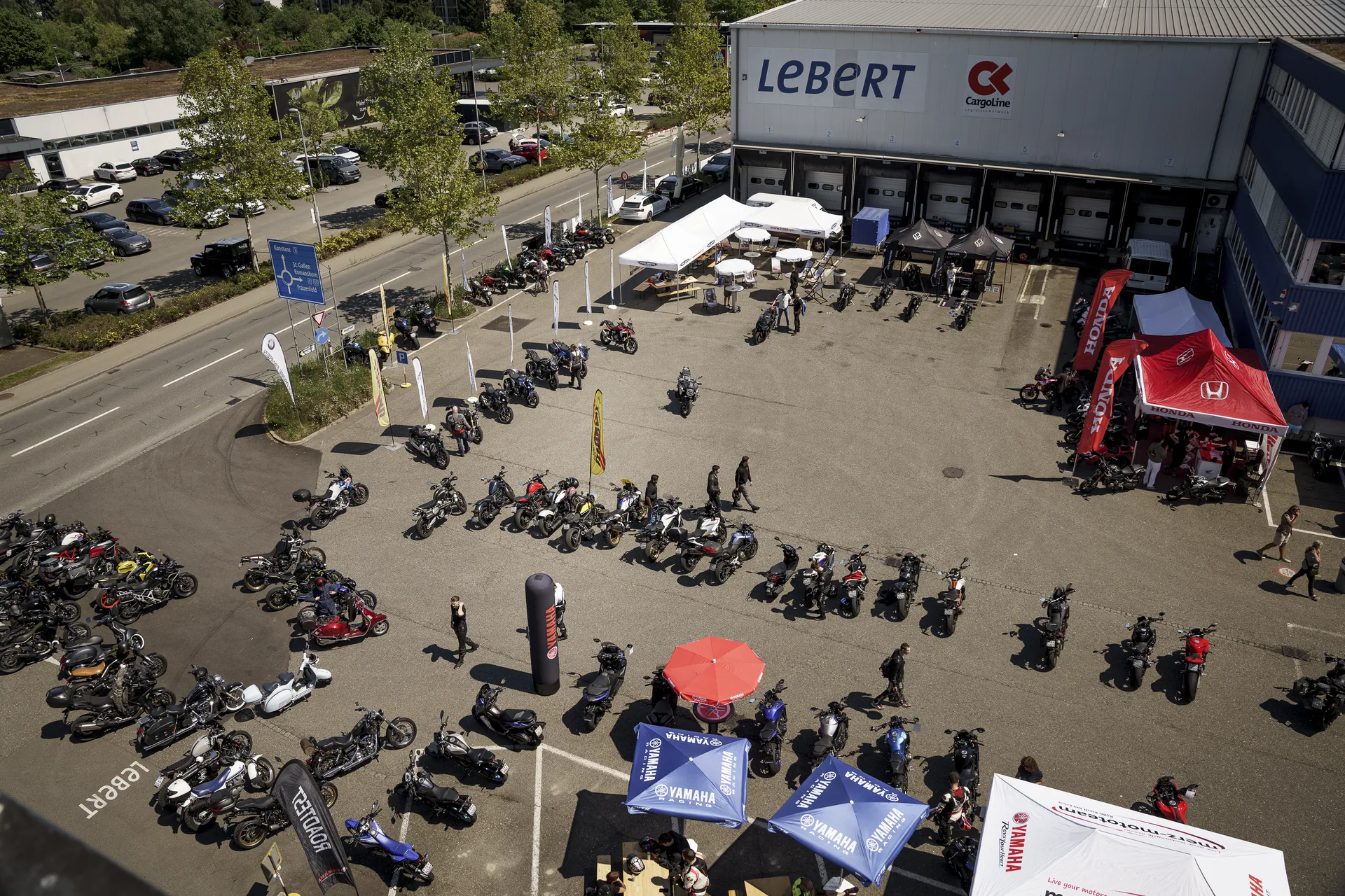 Luftaufnahme des Test&Ride Areals bei der Lebert AG in Kreuzlingen